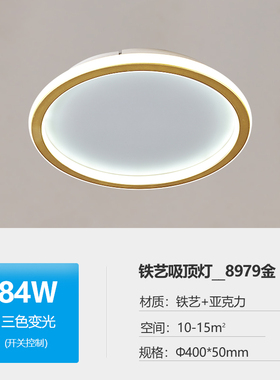 8979/13315/1588x新款LED吸顶灯卧室灯房间灯书房灯三色变光