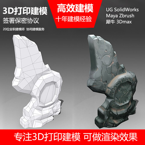 我型我速3d建模c4d代做画手办卡通公仔人物stl模型定制盲盒ZB建模