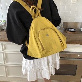 大容量休闲松弛感多用书包通勤包 双肩包女旅游轻便高颜值2025新款