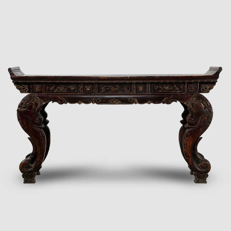 美丽华伦条案手工雕刻老物件