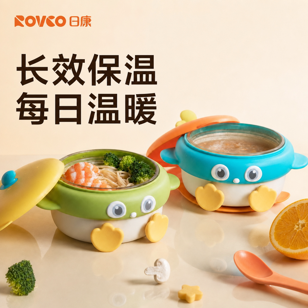 日康宝宝辅食碗PPSU注水保温碗图片