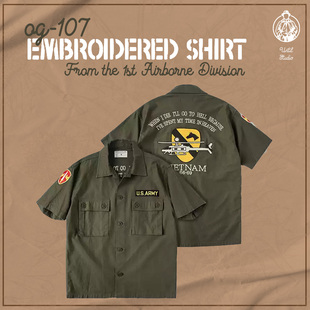 ARVN 107短袖 衬衫 男 NON 空降一师刺绣衬衫 STOCK越战复古MAVC