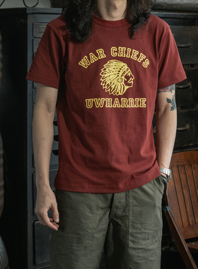 NON STOCK美式复古印第安老酋长机车T恤 纯棉圆领重磅男女短袖TEE