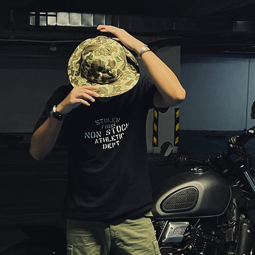 NONSTOCK美式复古无缝桶织T恤