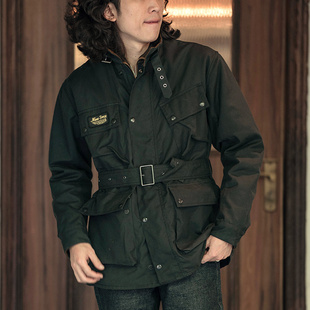 复古机车油蜡布夹克多口袋户外工装 STOCK美式 外套男女 NON 2025