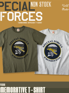 Non Stock南越特种部队LLDB复古老虎空降师纯棉圆领短袖T恤衫TEE
