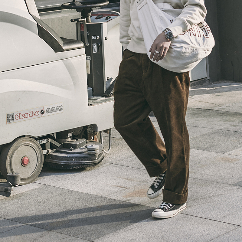 户外加厚保暖灯芯绒复古工装裤