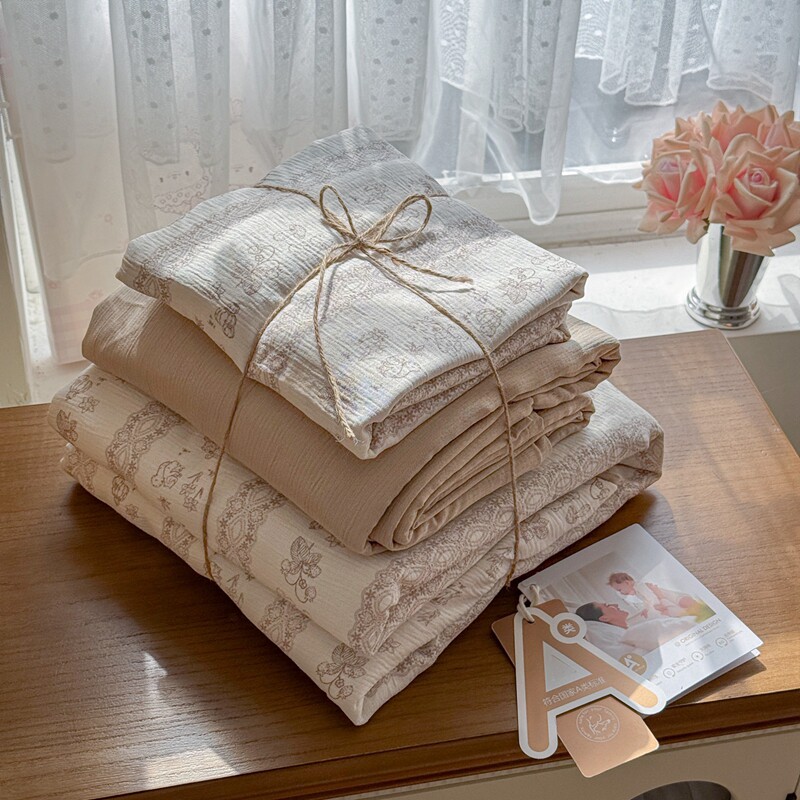 4-Piece Cotton Gauze Bedding Set: 3-Layer Thickened Cotton - Product image 5
