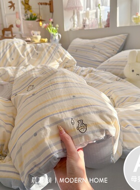 A类床上用品四件套纯棉2026新款全棉单件被套床笠宿舍床单三件套4