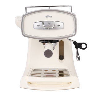 灿坤小呱咖啡机意式家用清新绿/奶油白