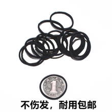 日韩不伤发儿童黑色头绳马尾扁发绳扎头发橡皮筋简约男女细小发圈