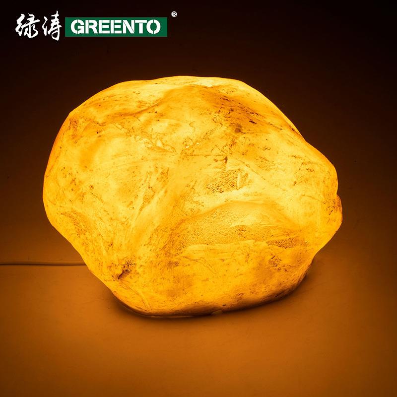 树脂玻璃钢厂家发光石头灯户外发光石园林石头灯仿真石