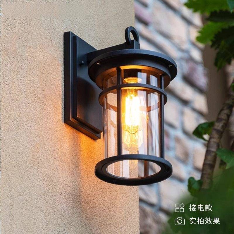 壁灯防水庭院中式复古室外阳台露台花园大门前户外走廊过道墙壁灯