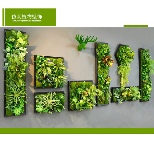 立体植物墙仿真多肉壁挂装饰公司