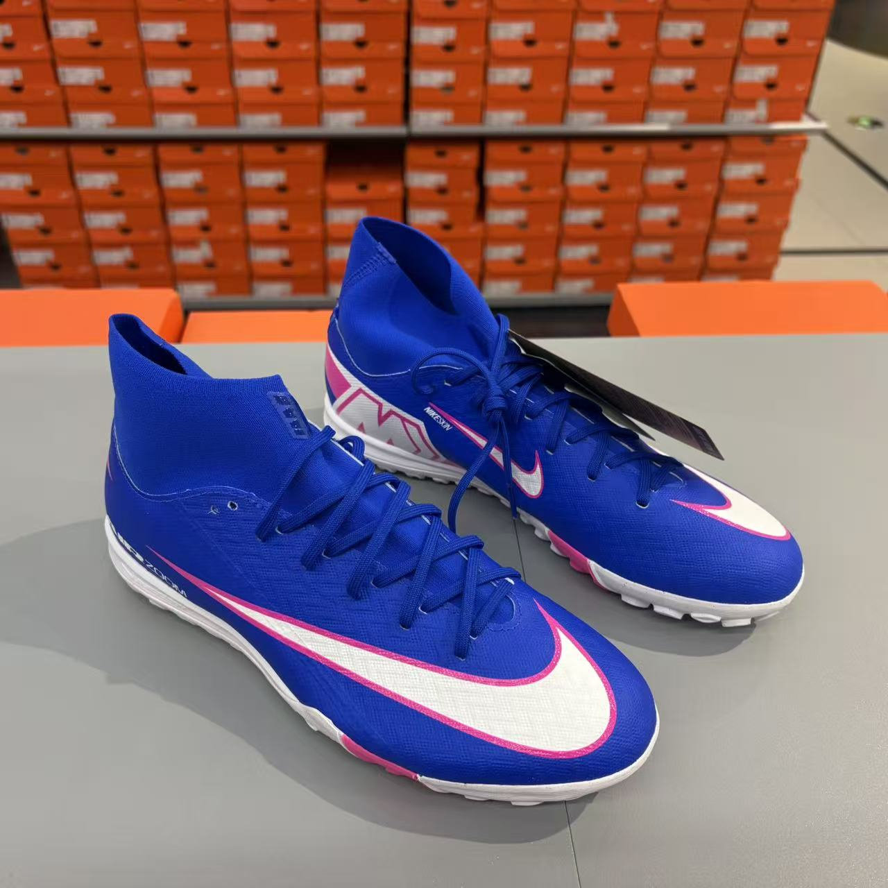 Nike SUPERFLY10 刺客中端TF碎钉人草足球鞋 FQ8331-446-301-600