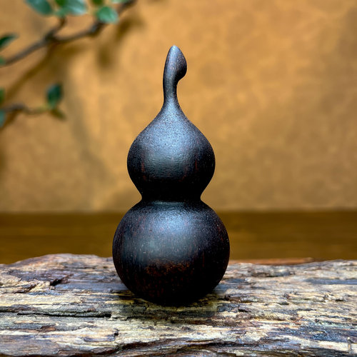 天然降真香葫芦摆件8厘米高工艺品实木手把件雕刻福禄家居装饰品