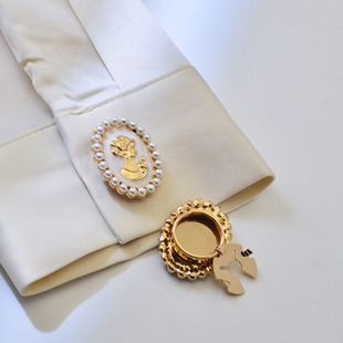 扣乌龟扣套扣夹扣饰品配饰 潮流胸针扣椭圆水钻袖 轻奢衬衫 扣时尚