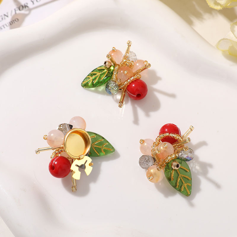 柿柿如意秋冬日氛围感手工串珠乌龟扣衬衫纽扣盖针织衫外套袖扣盖