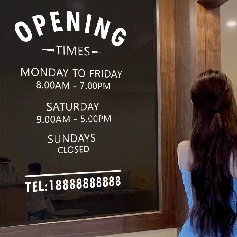 OPEN英文可定制营业时间