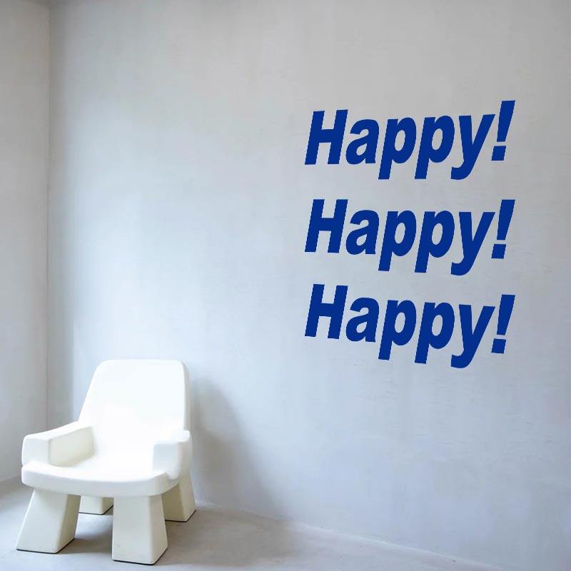 happy！ins大尺寸英文贴