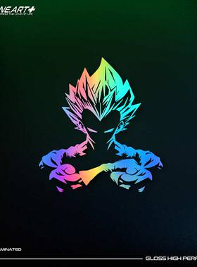 EONE镂空车贴七龙珠孙悟空超级赛亚人邪气暴走车身电动车防水贴纸