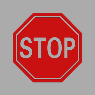 STOP停止警示标志汽车