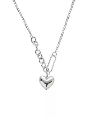 爱心钛钢不掉色项链女