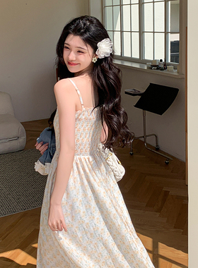 主推爆款现货 2024夏季碎花吊带连衣裙C022-9095-P100-K158