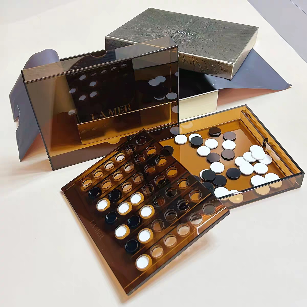 lamer海蓝之谜鎏金月相棋 五子棋  黑白棋 四子棋 专柜会员礼周边