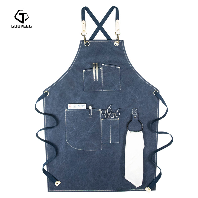 烘焙花艺咖啡师牛仔定制防水围裙