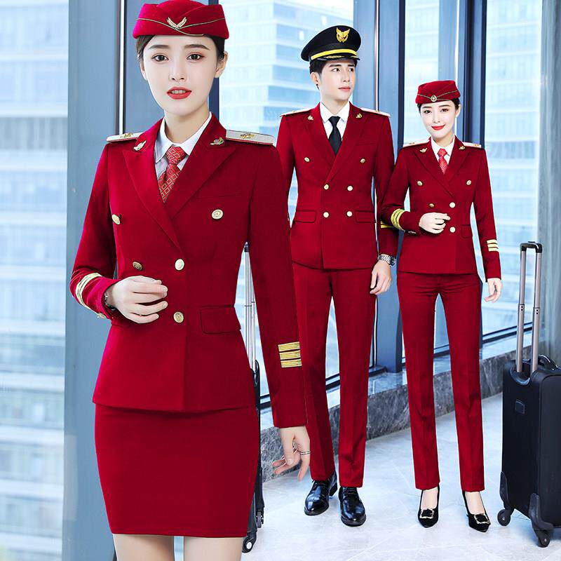 机长空姐军鼓制服套装铁路男女同款高铁服装乘务员乐队演出工作服