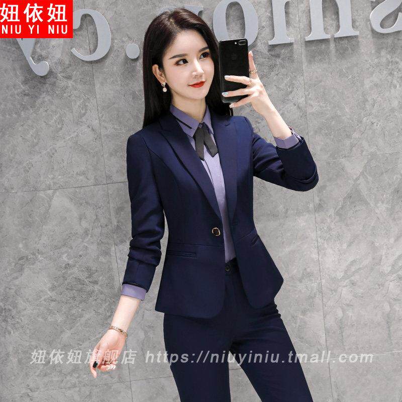 高端时尚职业装西装套装女气质总裁工作服小个子面试正装经理西服