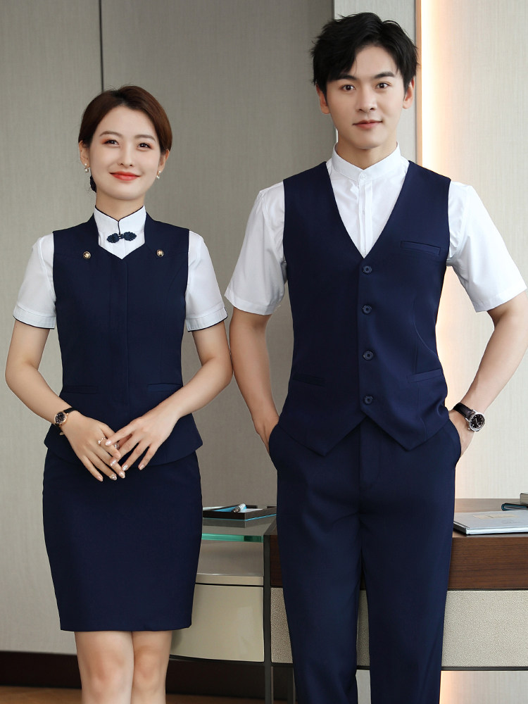男女马甲套装酒店前台制服