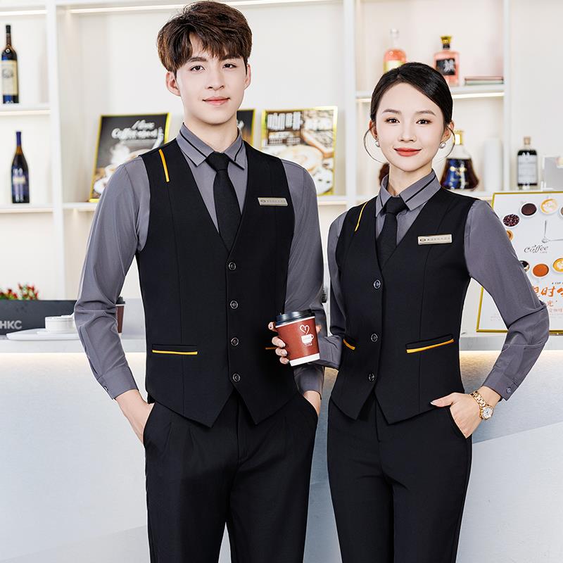 男女酒店服务员工作服长袖KTV西餐厅火锅店餐饮饭店台球工装定制