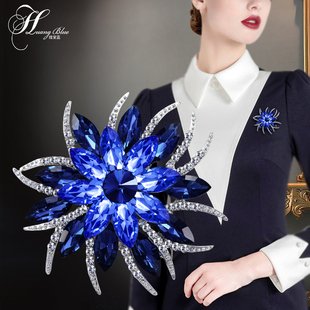 西服胸针女仿水晶胸花优雅个性 欧美新品 外套别针配饰品母亲节礼物