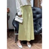 纯色裙子舒适凉爽百搭收腰天丝亚麻半身裙 新款 衡嘉BY 2025夏季