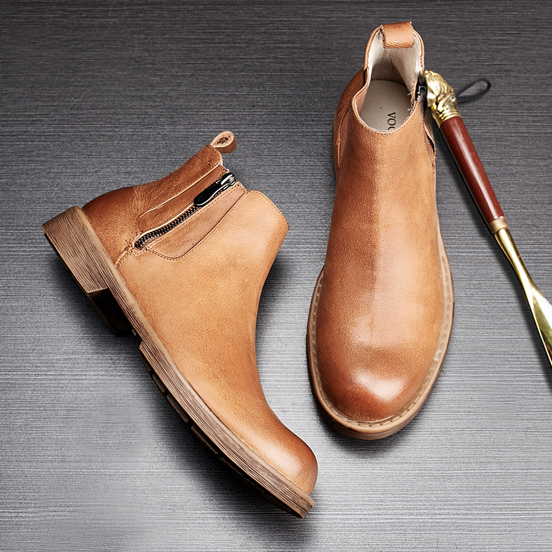 套筒黑色英伦风季鞋切尔西马丁靴