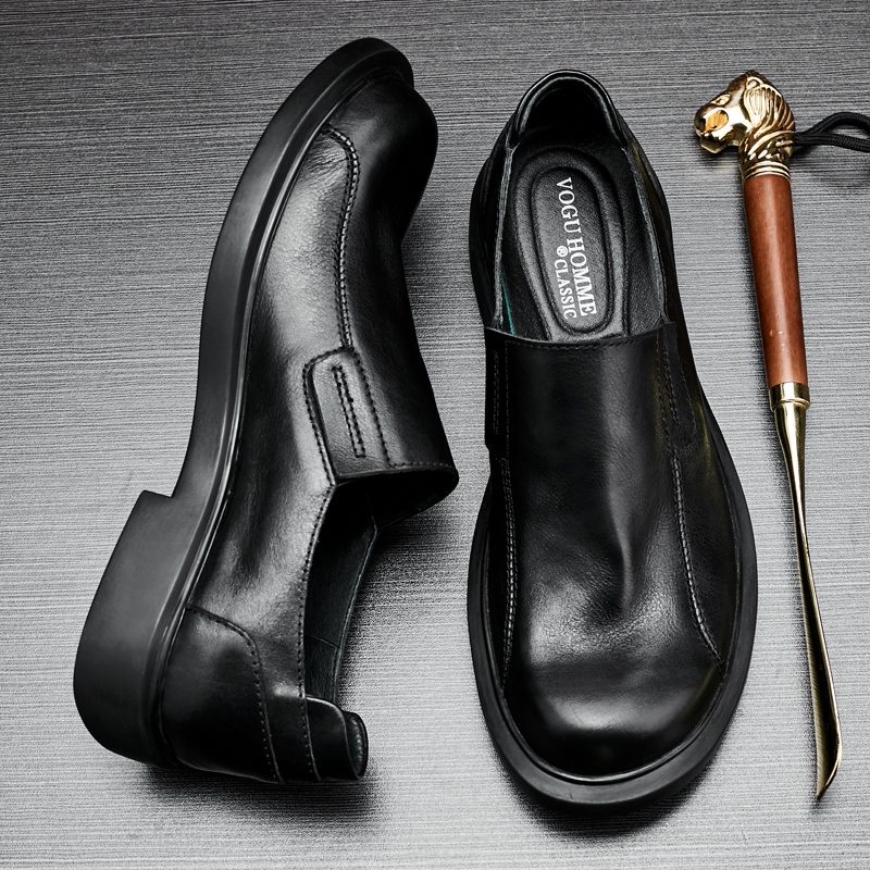 男士2025春季皮鞋休闲圆头