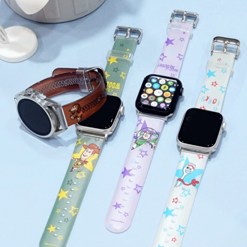 Disney迪士尼弹簧狗苹果iwatch手表带透明软apple watch8se替换带