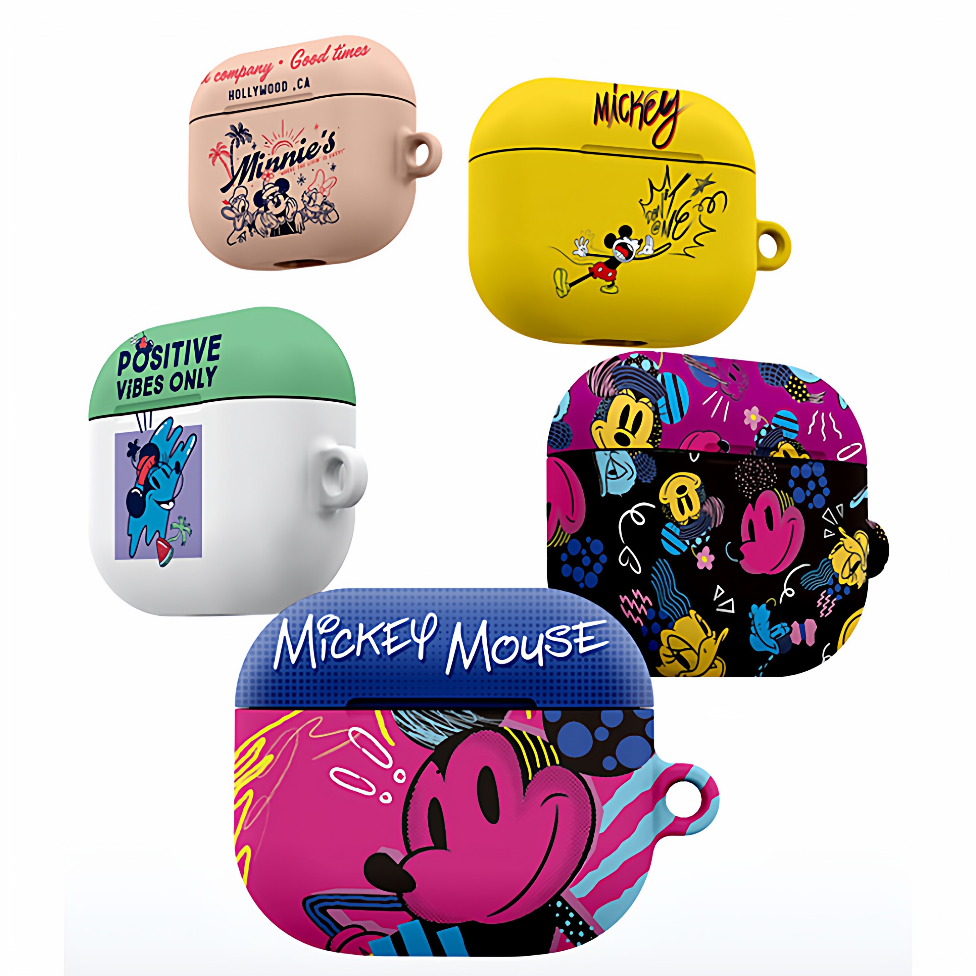 正版迪士尼米妮米奇布鲁托适用于苹果Airpods Pro/pro3代耳机包硬壳3代卡通少女挂钩保护套情侣款pro2代潮壳