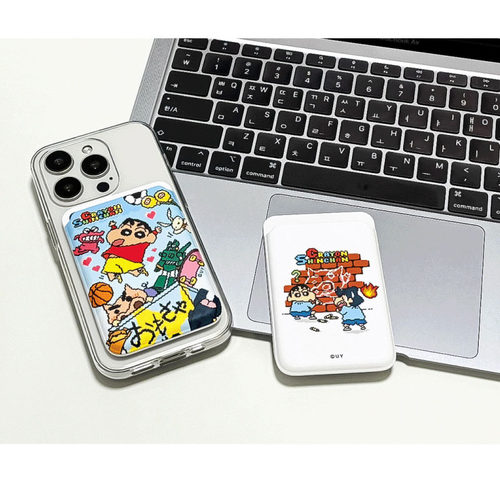 像素蜡笔小新手机磁吸证件卡套包