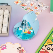 韩国蜡笔小新创意流沙舒适直立竖握无线蓝牙静音充电鼠标办公学习