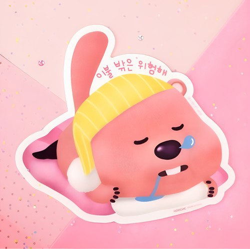 Loopy露比粉红海狸电脑鼠标垫女