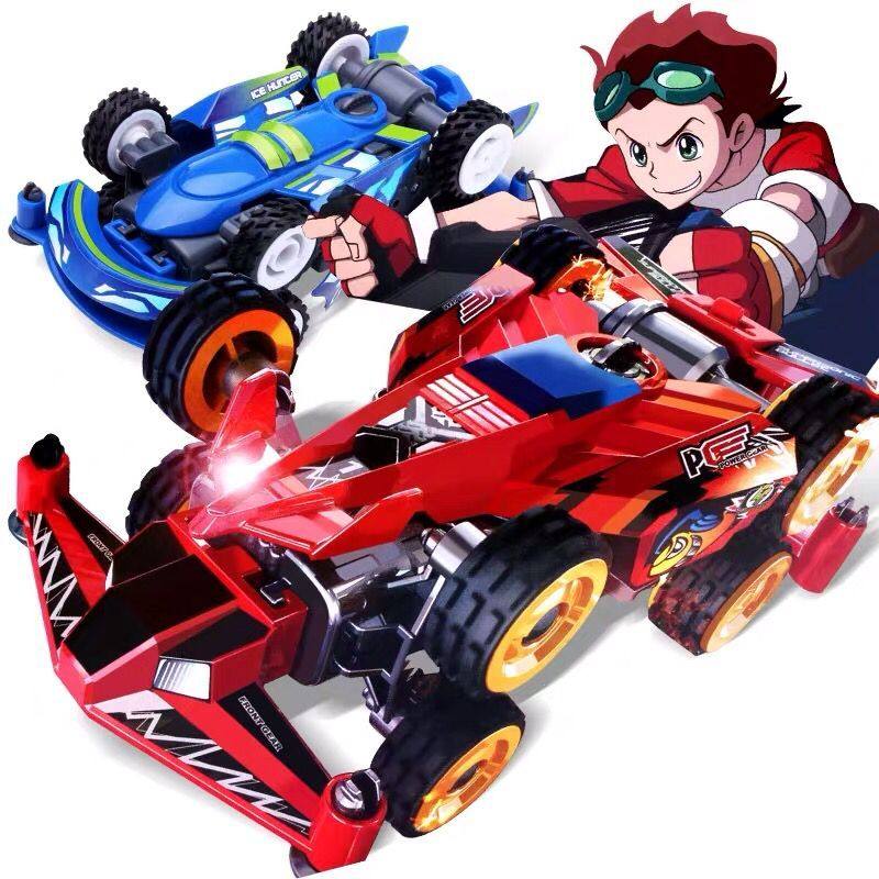 奥迪双钻零速争霸四驱车四驱兄弟组拼装跑赛轨道电动赛车玩具男孩