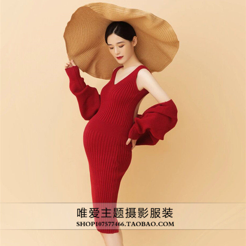孕妇拍照服装新款在家拍孕妇装艺术照服装孕妈咪大肚照写真摄影服