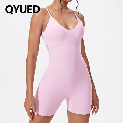 欧美跨境瑜伽服连体衣美背