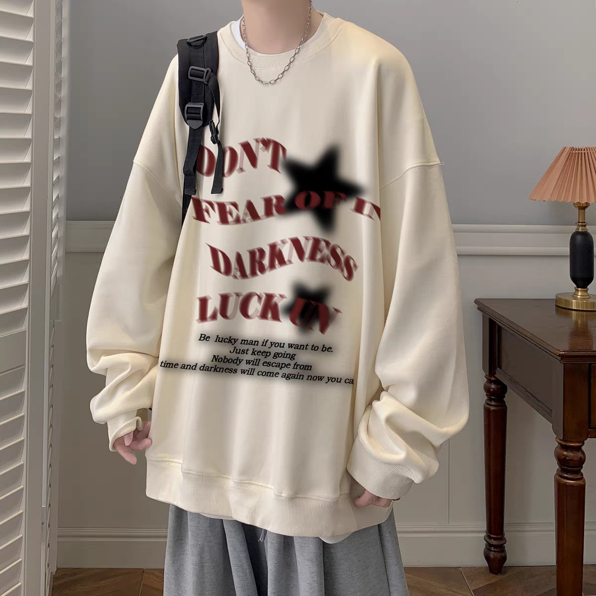 美式复古卫衣欧美打底衫百搭上衣