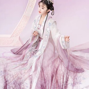 租宋制汉服女粉色霞帔款齐腰古风元旦晚会表演运动会年会汉服走秀