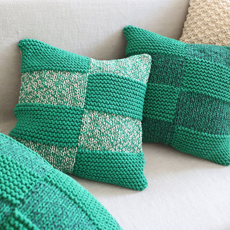 弋采靠枕抱枕腰枕方枕手工编织