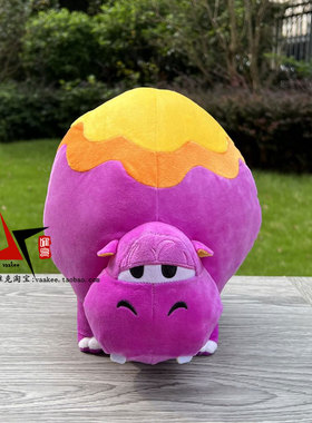 超级马里奥惊奇毛绒公仔紫色河马弹滚波铃玛丽Mario玩具玩偶娃娃